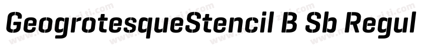 GeogrotesqueStencil B Sb Regular字体转换